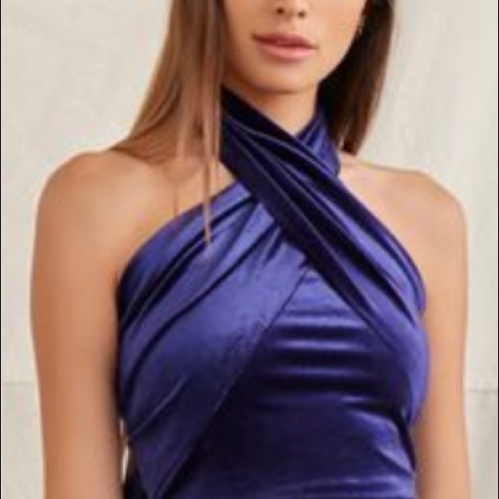 Velvet halter top
